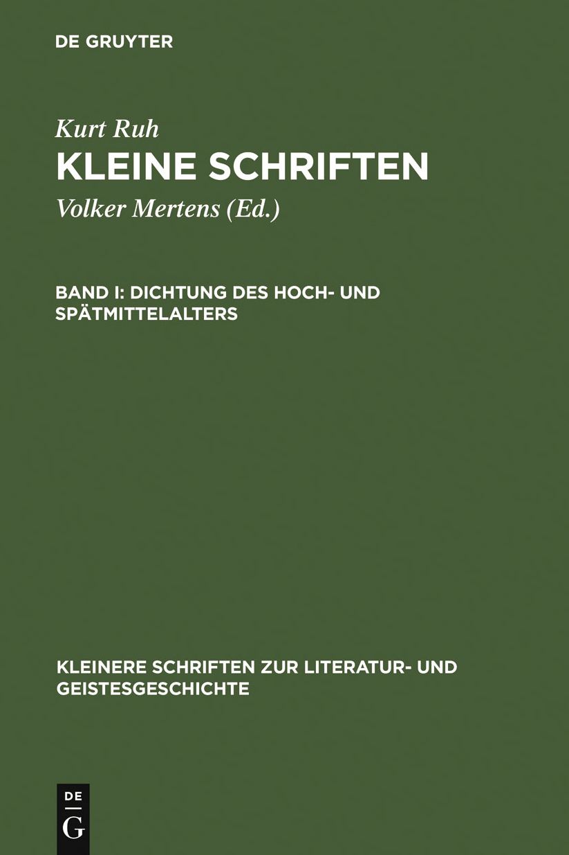 Dichtung des Hoch- und Spatmittelalters