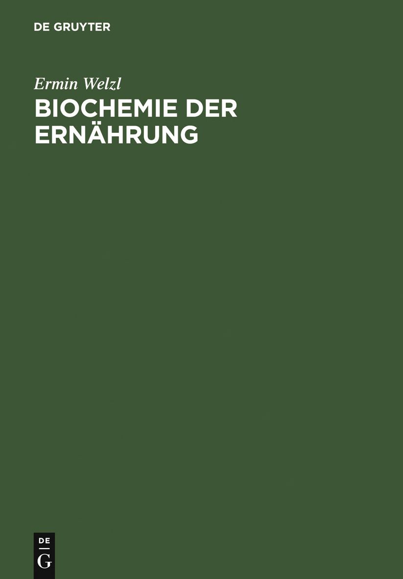 Biochemie der Ernahrung