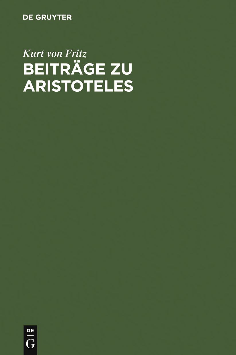 Beitrage zu Aristoteles