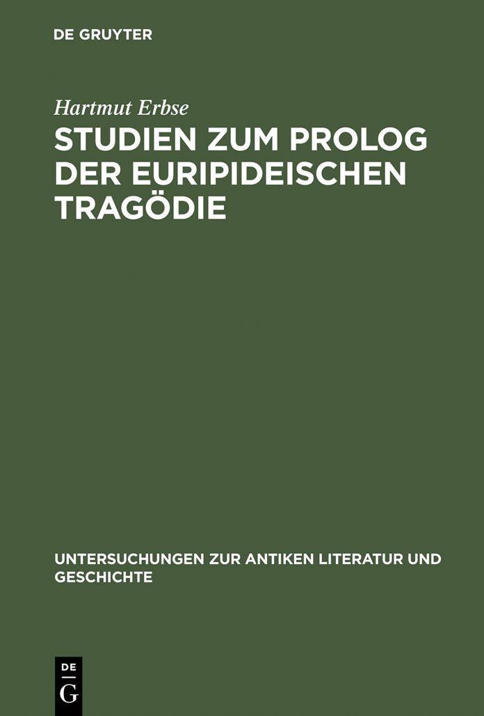 Studien zum Prolog der euripideischen Tragodie