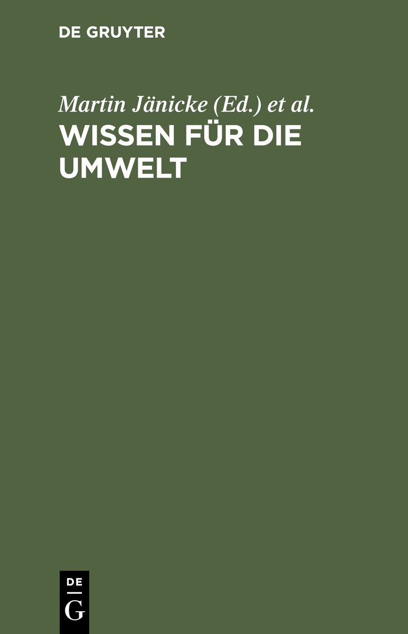 Wissen fÃ¼r die Umwelt: 17 Wissenschaftler Bilanzieren