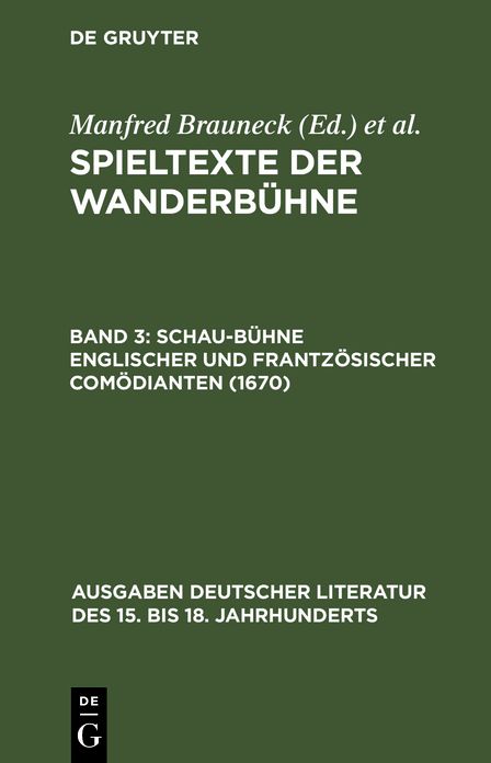 Schau-Buhne englischer und frantzosischer Comodianten (1670)