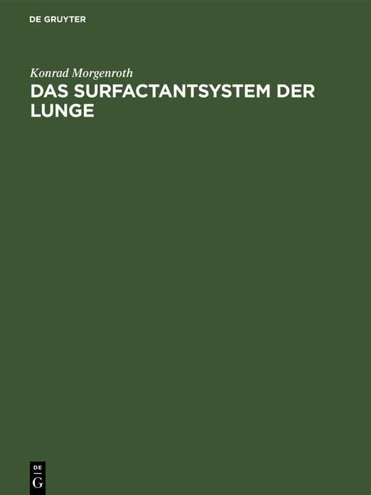Surfactantsystem Der Lunge