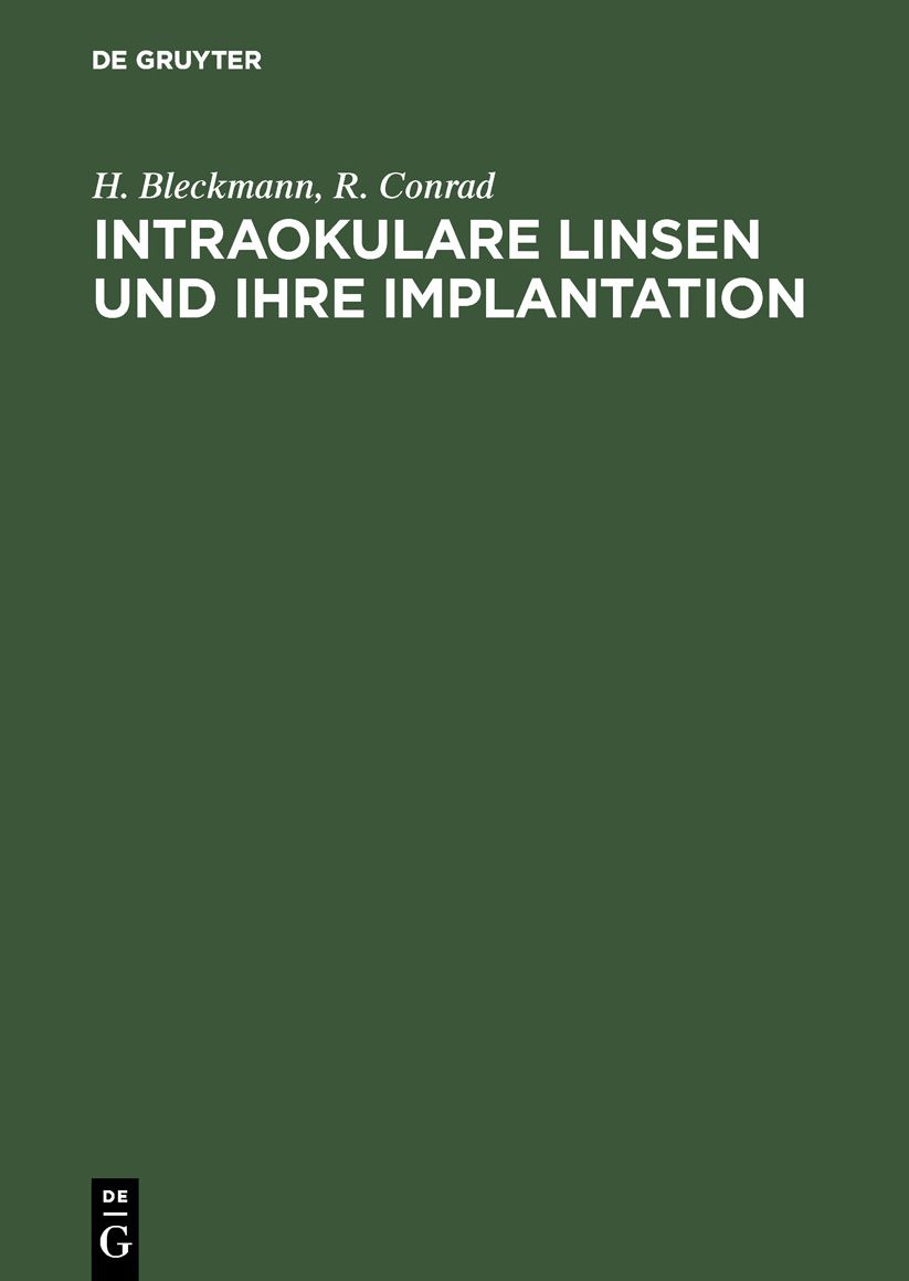 Bleckmann:intraokulare Linsen: Intraokulare Linsen