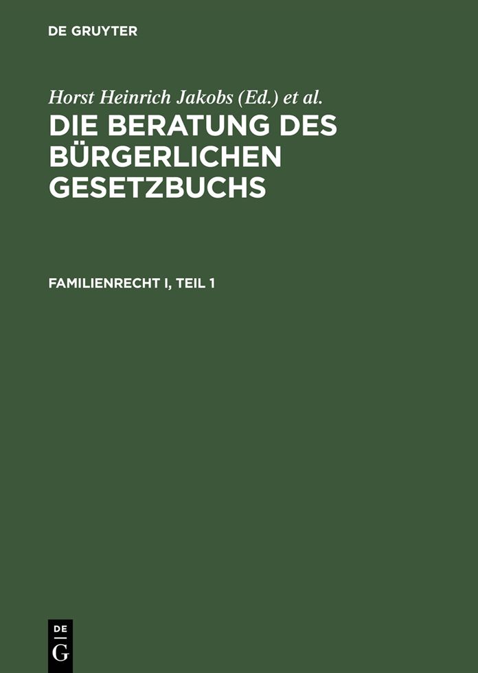 Familienrecht I: 1297-1563