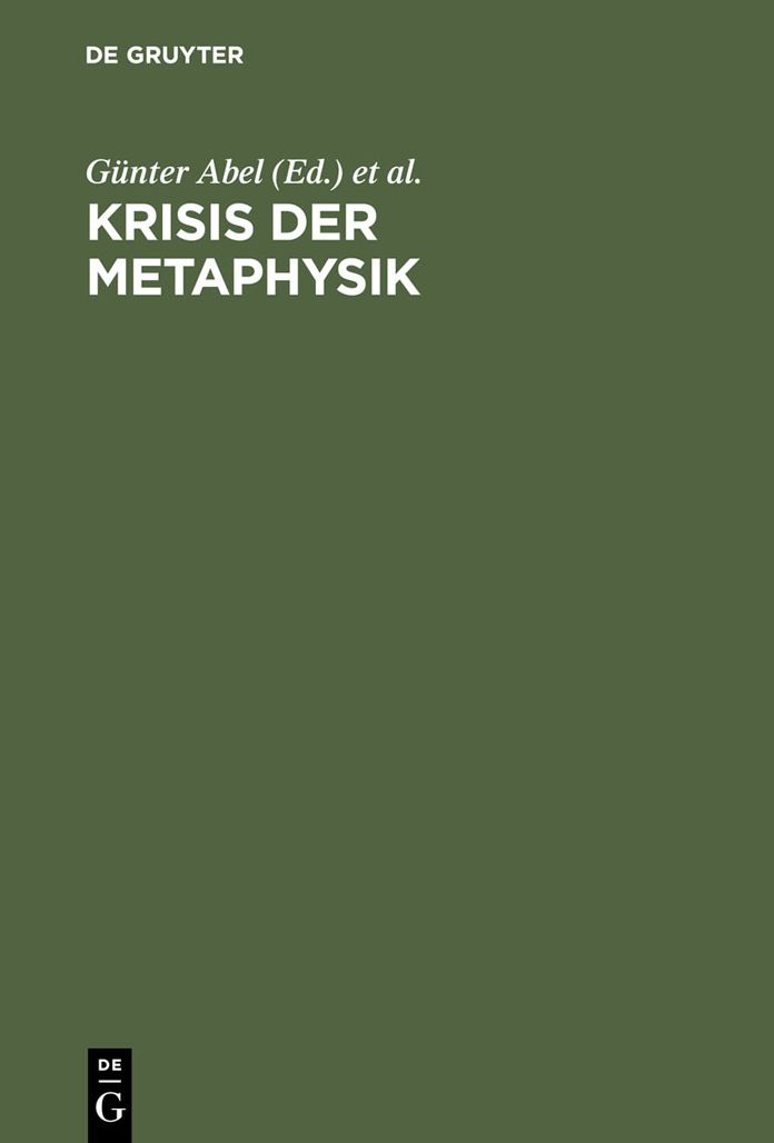 Krisis der Metaphysik: Wolfgang Muller-Lauter zum 65. Geburtstag