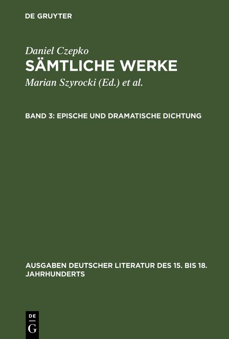 Epische und dramatische Dichtung