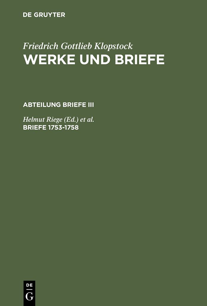 Briefe 1753-1758