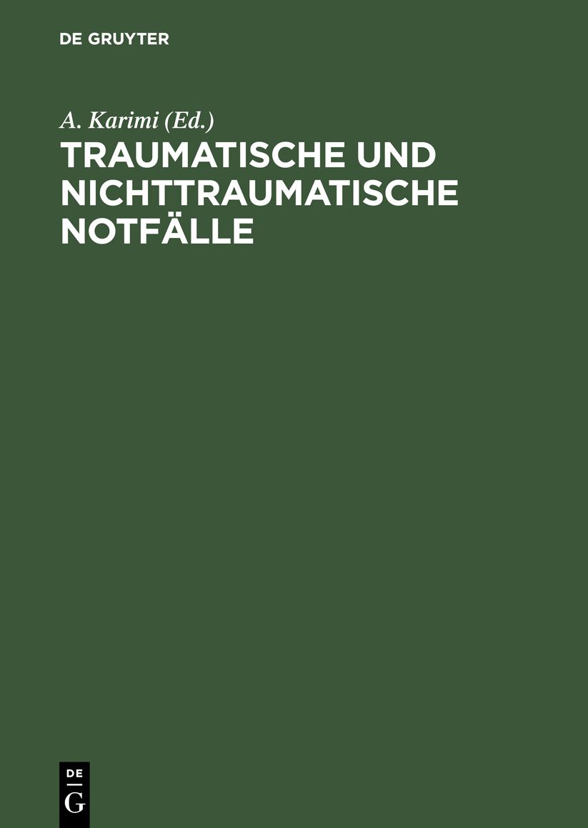 Traumatische und nichttraumatische NotfÃ¤lle: Erstversorgung und Reanimation im Rettungsdienst