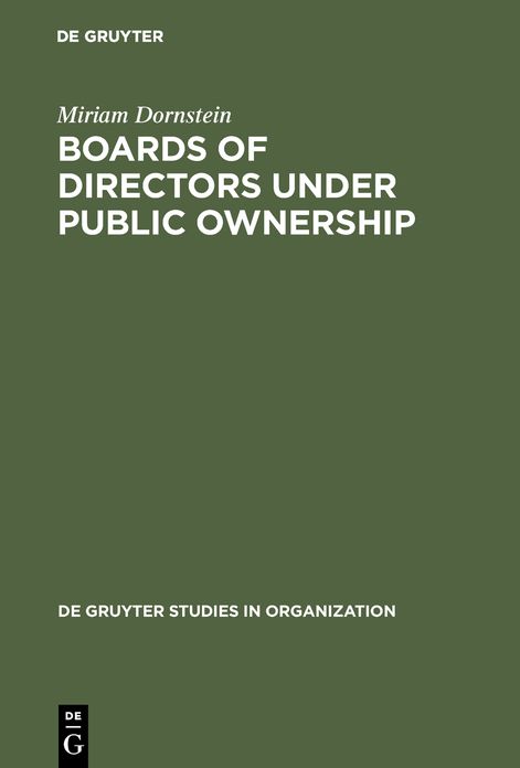 Boards of Directors under Public Ownership: A Comparative Perspective