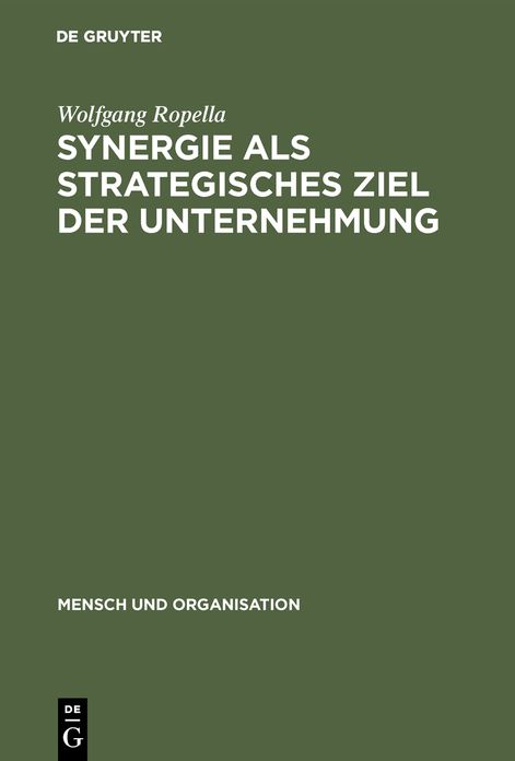 Synergie ALS Strategisches Ziel Der Unternehmung