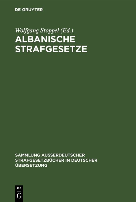 Albanische strafgesetze slg adt Stgb 105