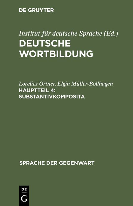 Substantivkomposita: (Komposita und kompositionsahnliche Strukturen 1)