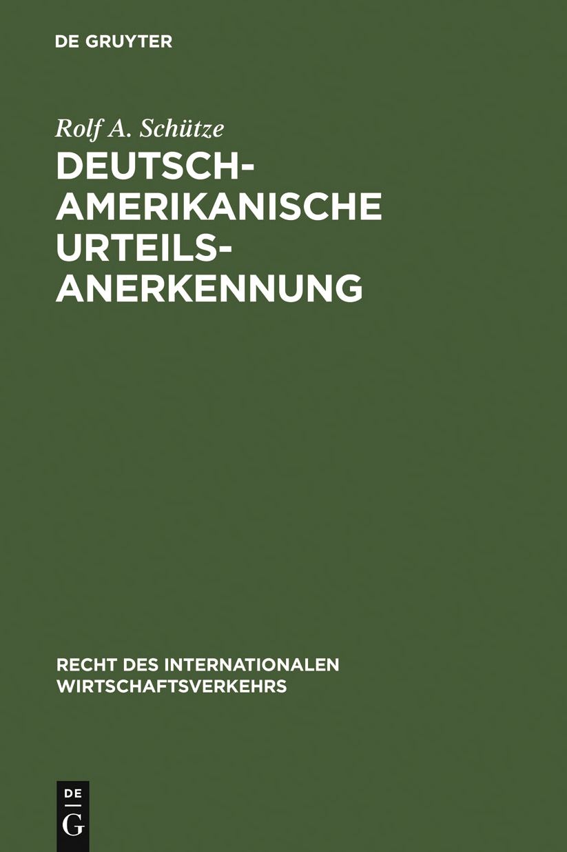 Deutsch-amerikanische Urteilsanerkennung