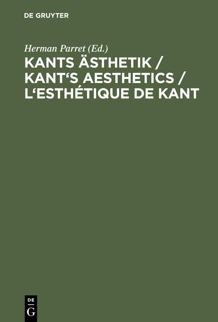 Kants Asthetik / Kant's Aesthetics / L'esthetique de Kant