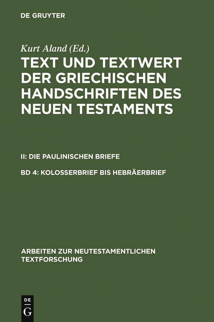 Kolosserbrief bis Hebraerbrief