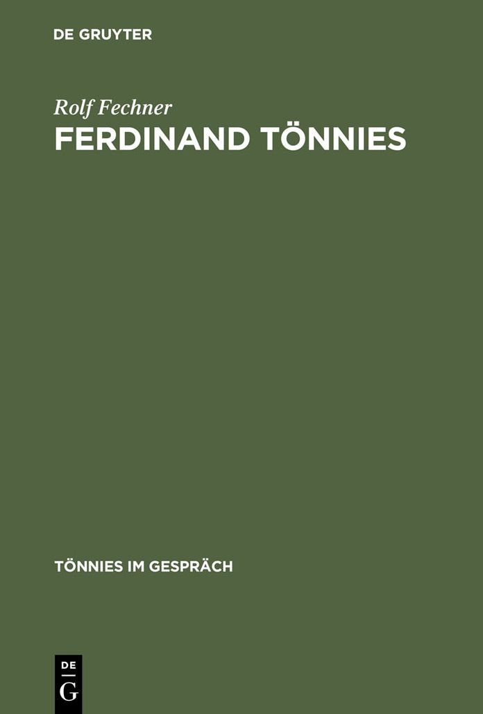 Ferdinand Tonnies: Werkverzeichnis