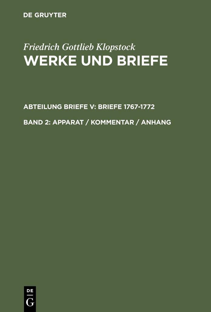 Apparat / Kommentar / Anhang