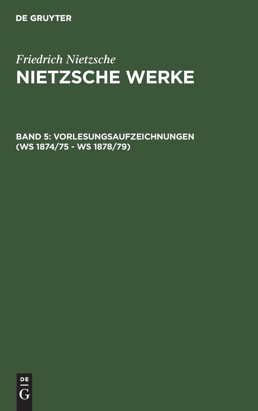 Vorlesungsaufzeichnungen (WS 1874/75 - WS 1878/79)