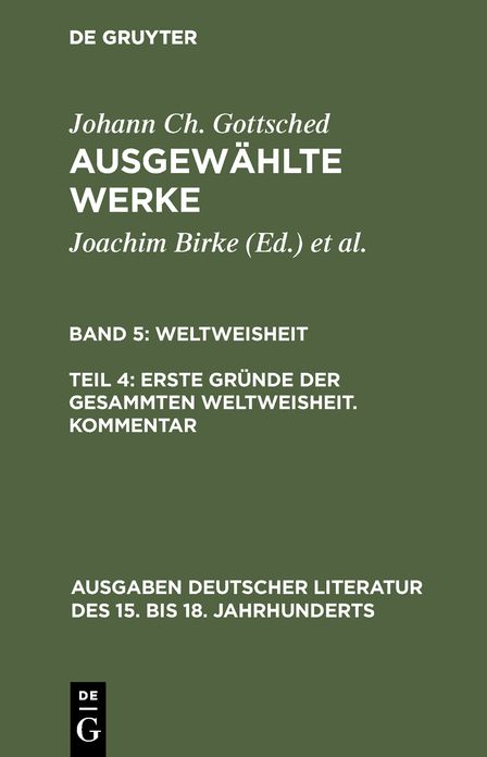 Erste Grunde der gesammten Weltweisheit (Kommentar)