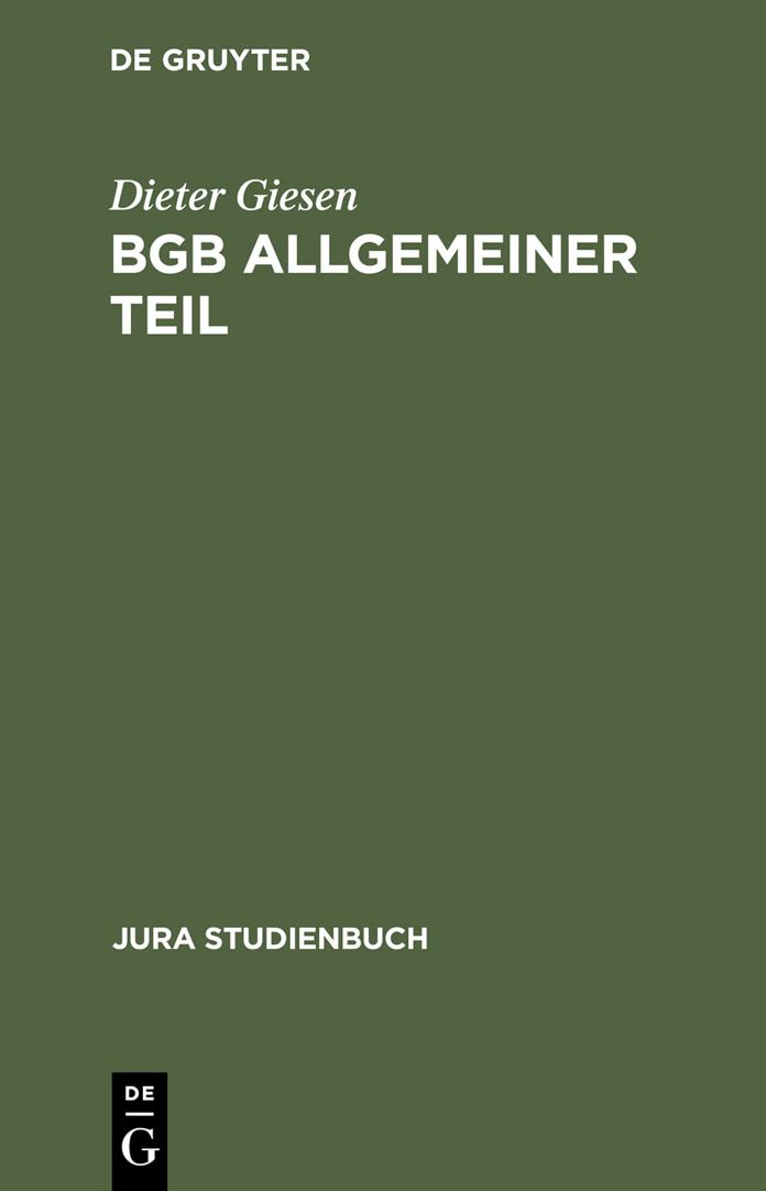 BGB Allgemeiner Teil: Rechtsgeschaftslehre