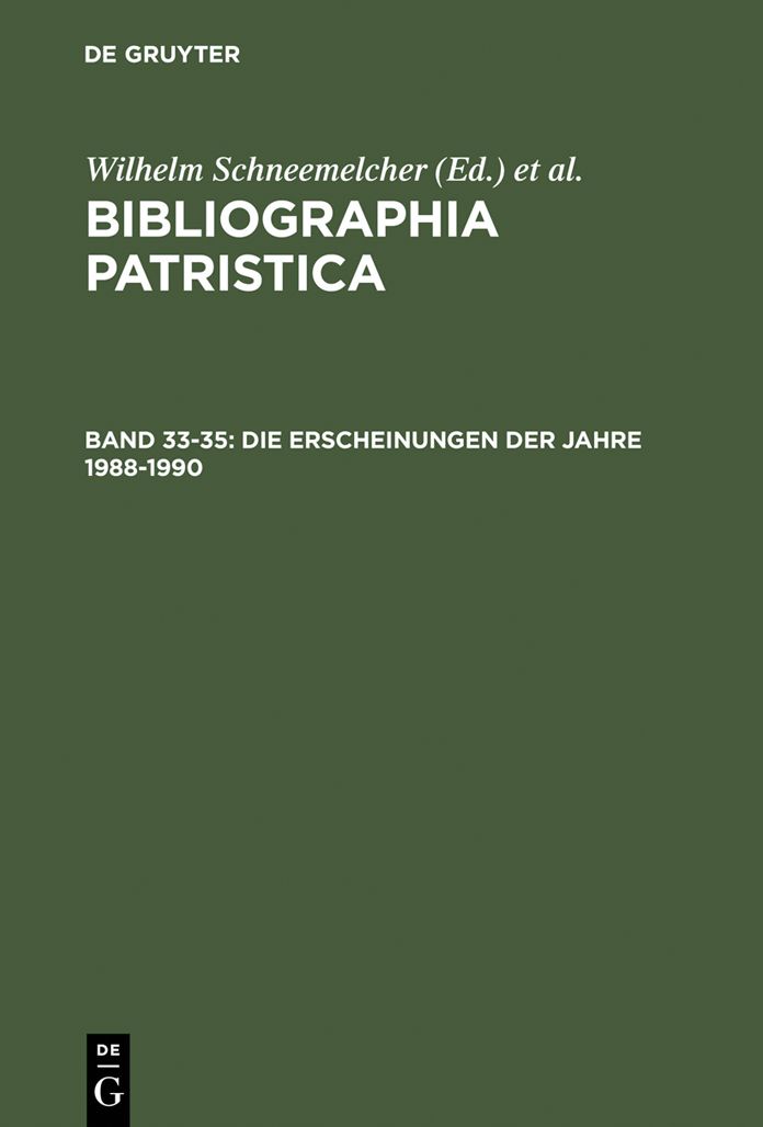 Die Erscheinungen der Jahre 1988-1990