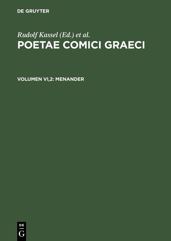 Menander: Testimonia et Fragmenta apud scriptores servata