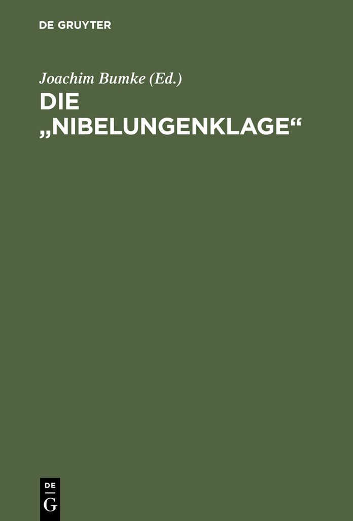Die "Nibelungenklage": Synoptische Ausgabe aller vier Fassungen