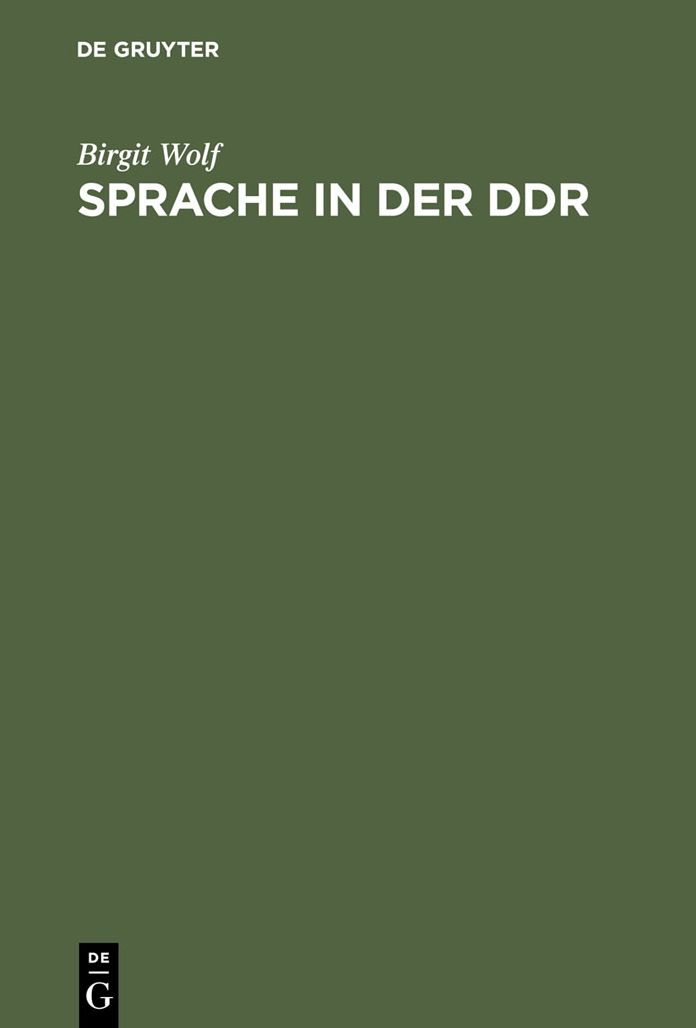 Sprache in der DDR: Ein Worterbuch