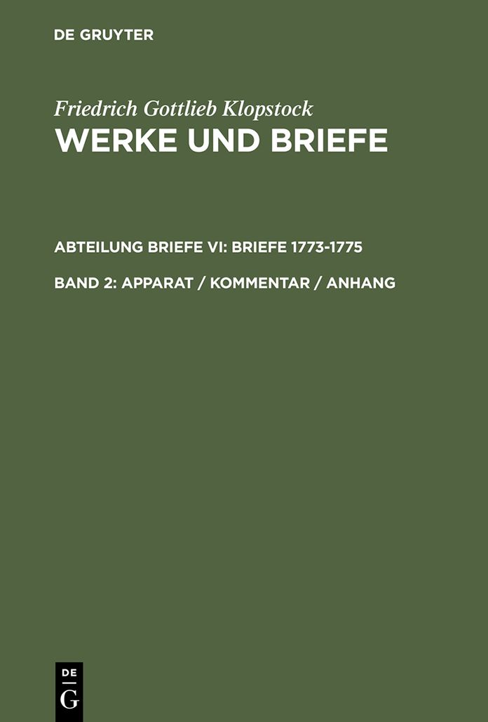 Apparat / Kommentar / Anhang