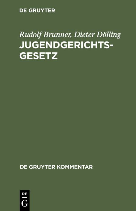 Jugendgerichtsgesetz: Kommentar