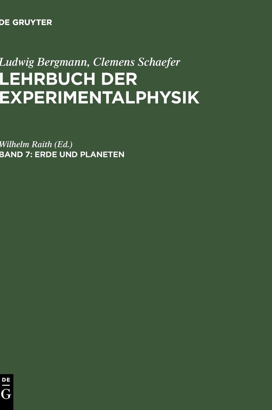 Lehrbuch Der Experimentalphysik,8 Bde,BD 7,Erde Und Planeten