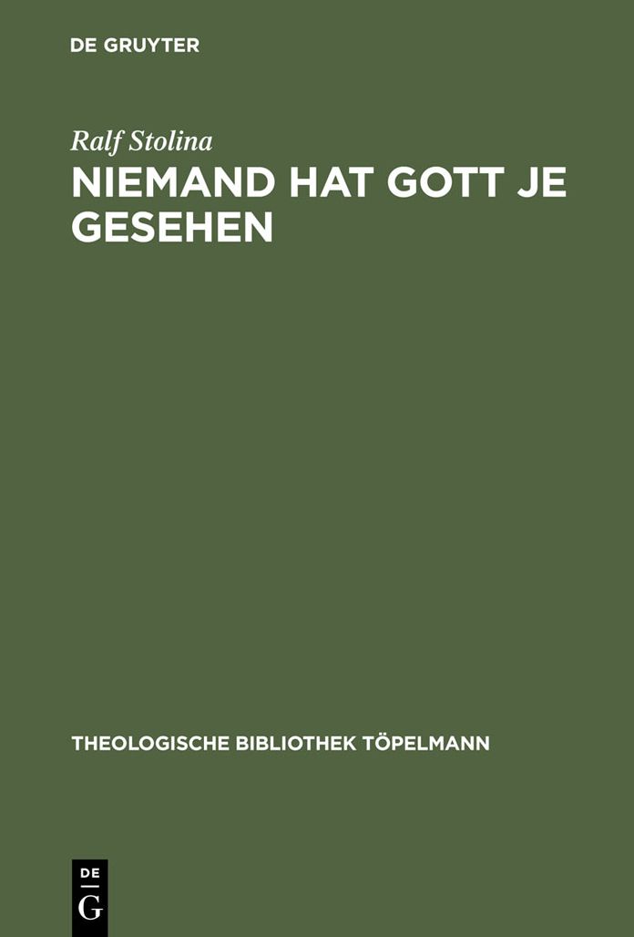 Niemand hat Gott je gesehen: Traktat uber negative Theologie