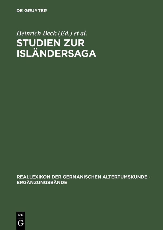 Studien zur Islandersaga: Festschrift fur Rolf Heller