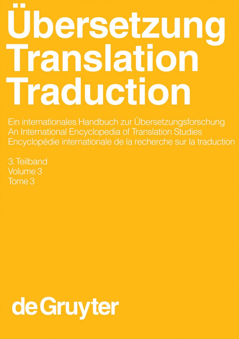 Ubersetzung - Translation - Traduction. 3. Teilband