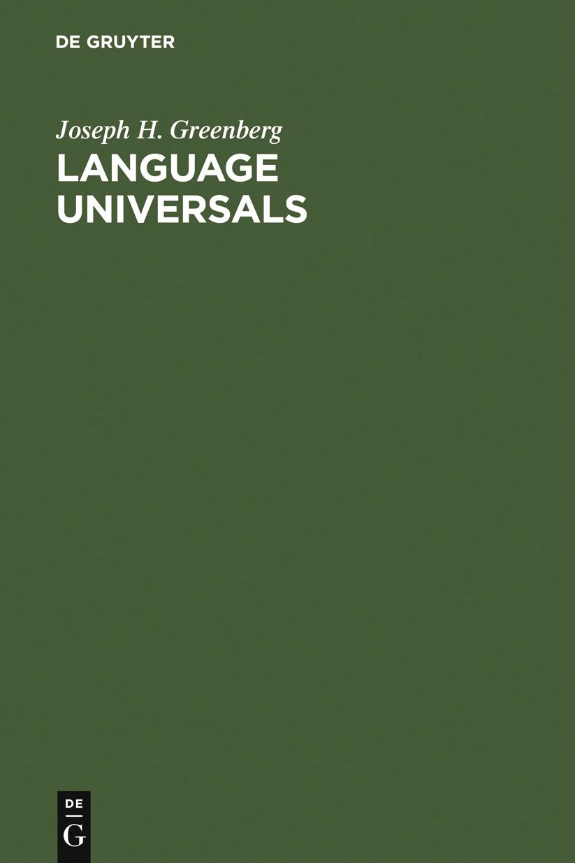 Language Universals: With Special Reference to Feature Hierarchies