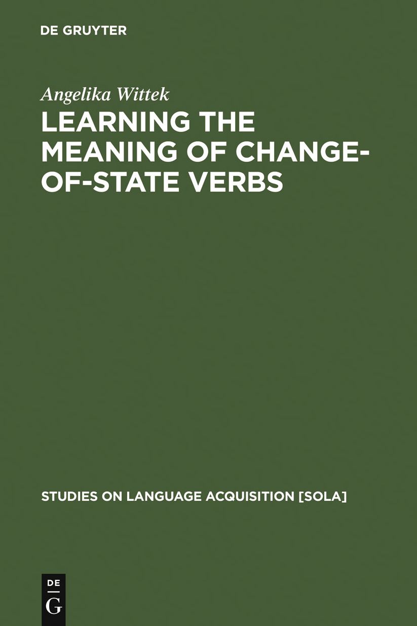 Learning the meaning of change-of-state verbs: A case study of German child language