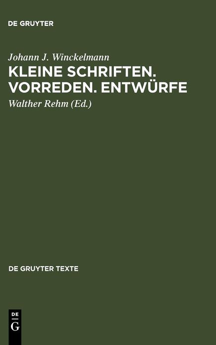 Kleine Schriften * Vorreden * Entwurfe