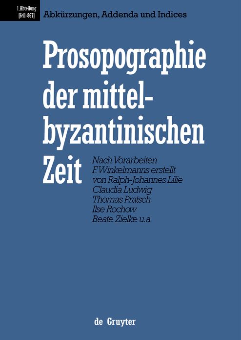 Abkurzungen, Addenda und Indices