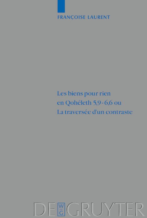 Biens Pour Rien En Qo 5, 9-6, 6 Ou la Traversee D'un Contraste