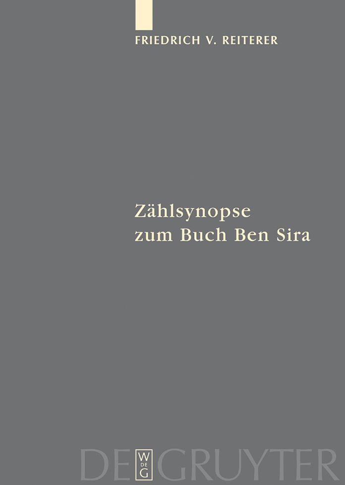 Zahlsynopse zum Buch Ben Sira