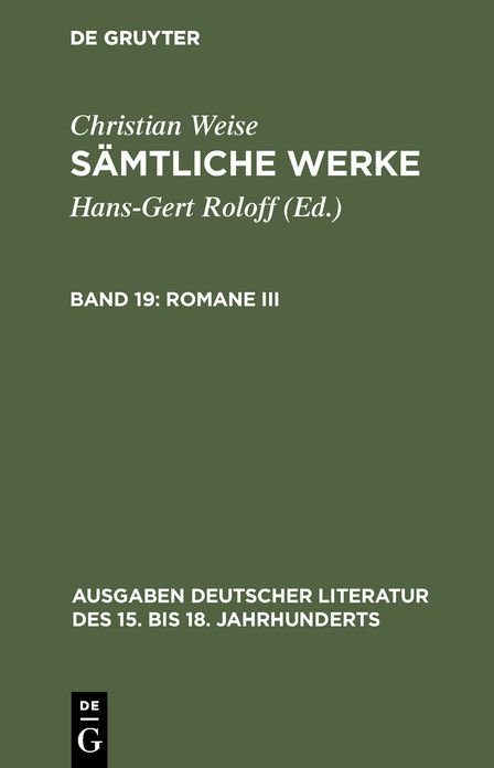 Romane III: [Der politische Nascher]