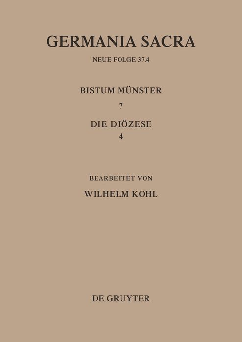 Die Bistumer der Kirchenprovinz Koln. Das Bistum Munster 7,4: Die Diozese