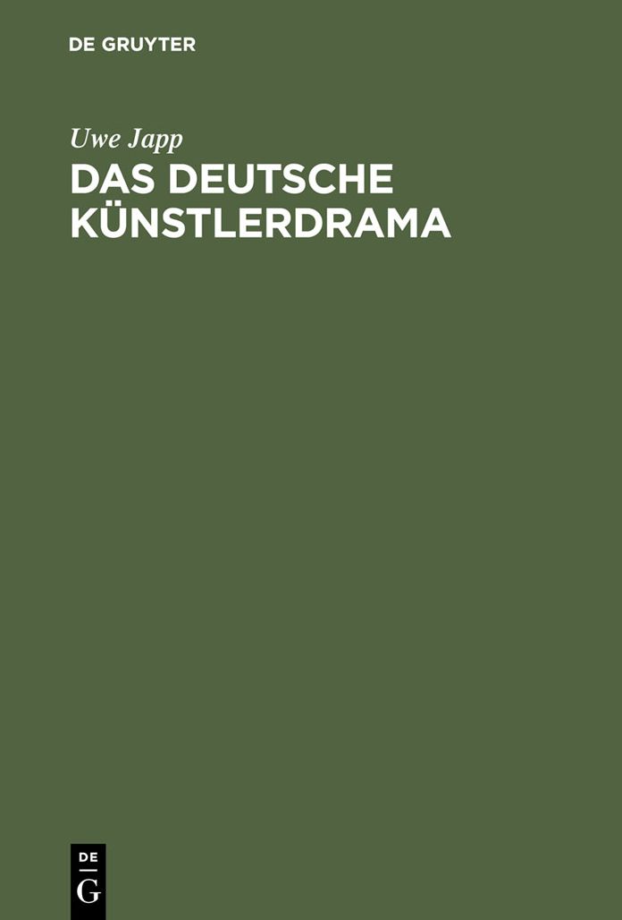 Das deutsche Kunstlerdrama: Von der Aufklarung bis zur Gegenwart
