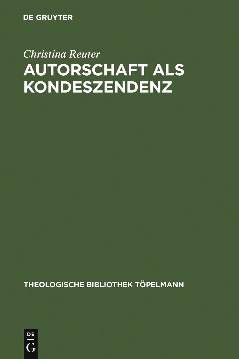 Autorschaft als Kondeszendenz: Johann Georg Hamanns erlesene Dialogizitat