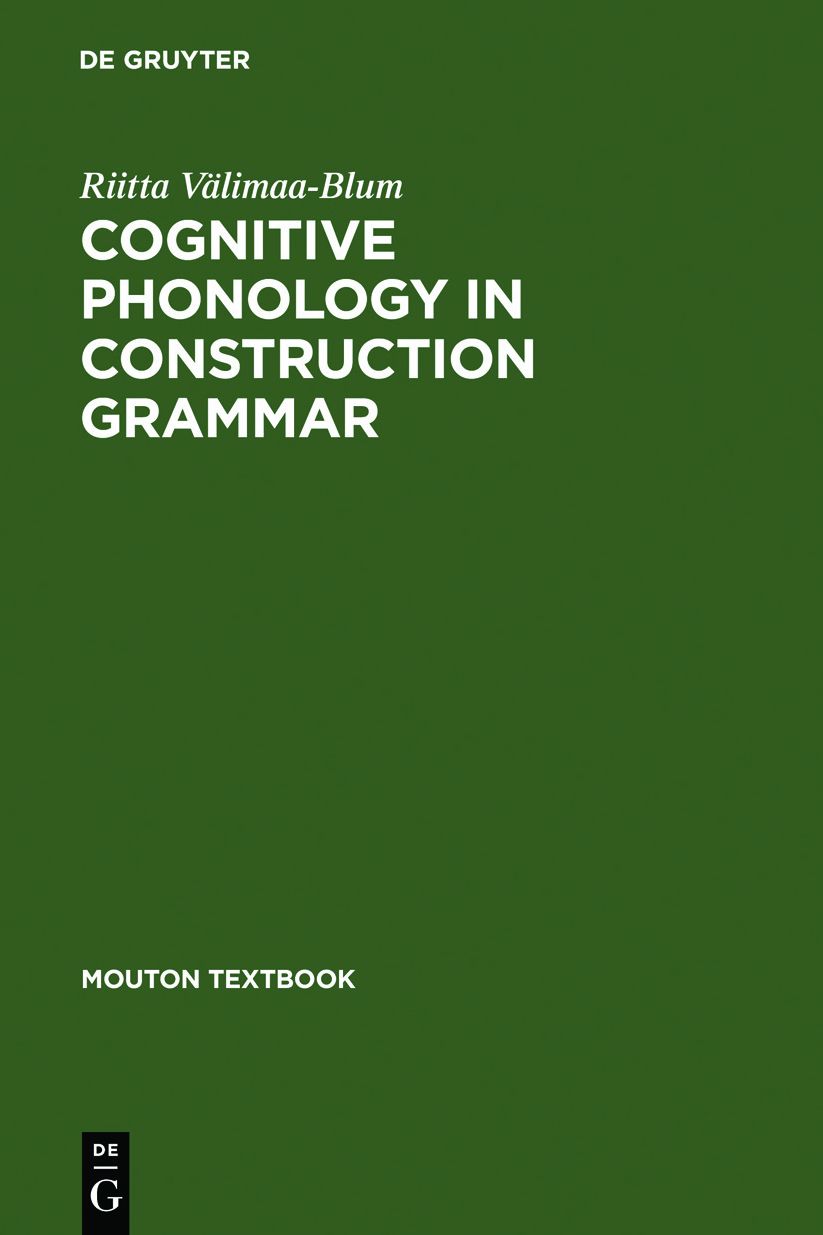 Cognitive Phonology in Construction Grammar: Analytic Tools for Students of English