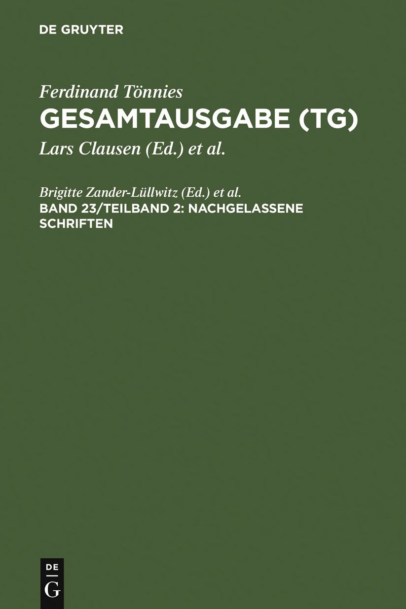 Nachgelassene Schriften: 1919-1936