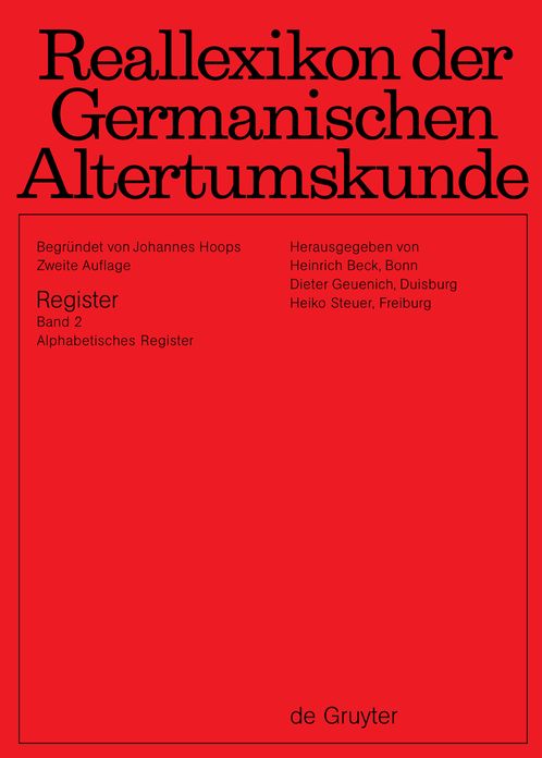 Band 1: Autoren, Stichworter, Fachregister, Abkurzungsverzeichnis. Band 2: Alphabetisches Register