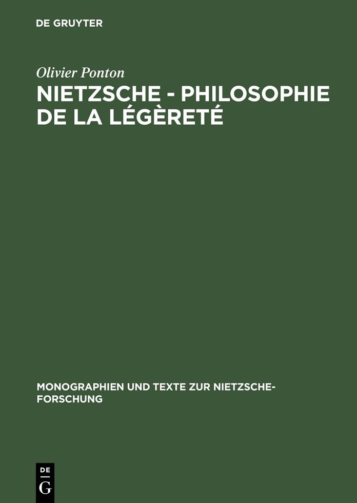 Nietzsche - Philosophie de la legerete