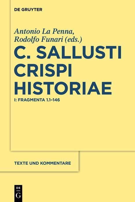 C. Sallusti Crispi Historiae: I: Fragmenta 1.1-146